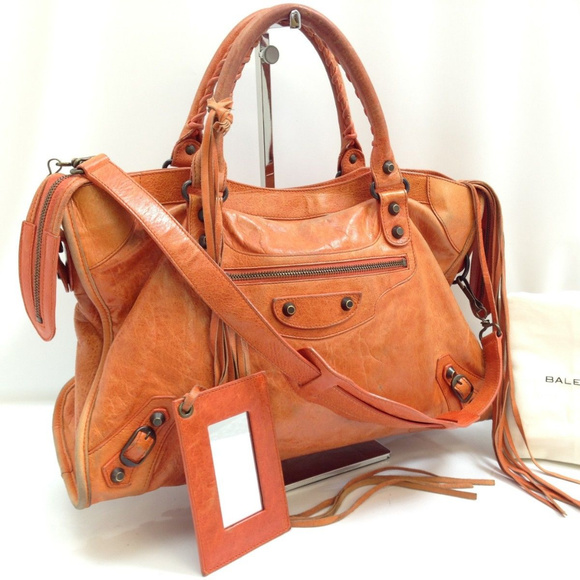 balenciaga handbags orange